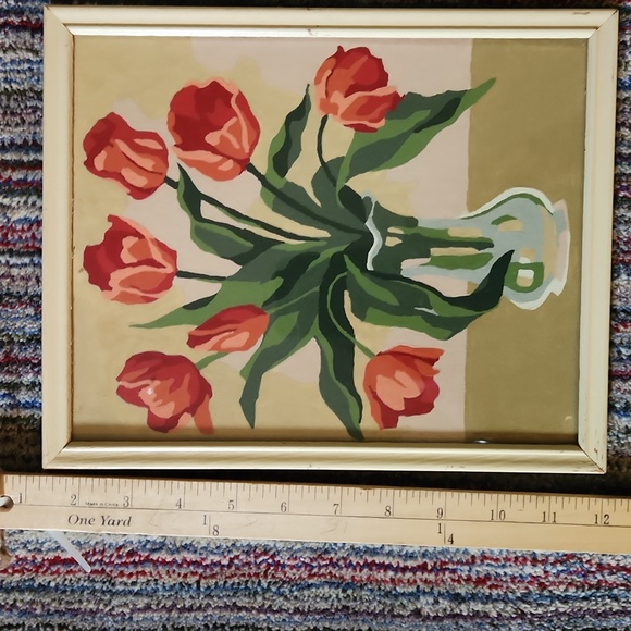Paint By Number Vintage Rose Art - Picture 2 of 5